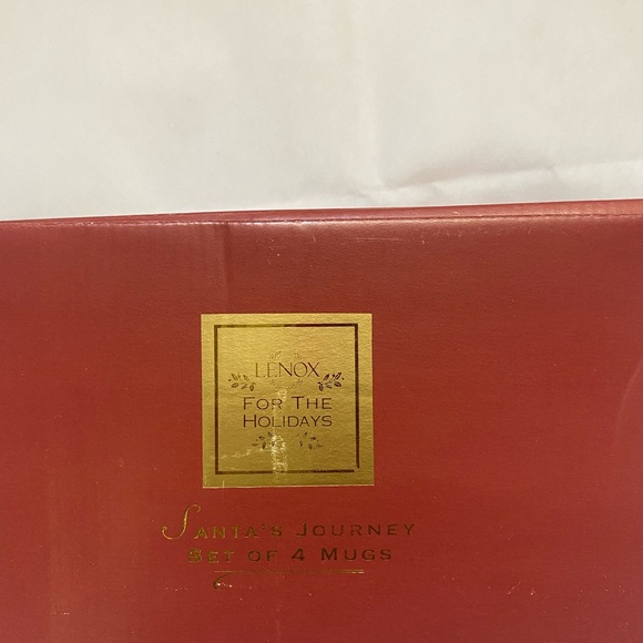 Lenox Porcelain Holiday Dimension Santa’s Journey Mugs Cups - Set of 4 - Picture 7 of 7